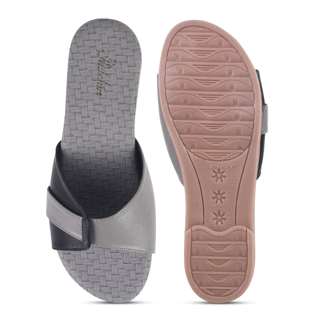 Padchin Women's Round Toe Flats | Soft Stylish Slip-On Sandals for Casual Wear