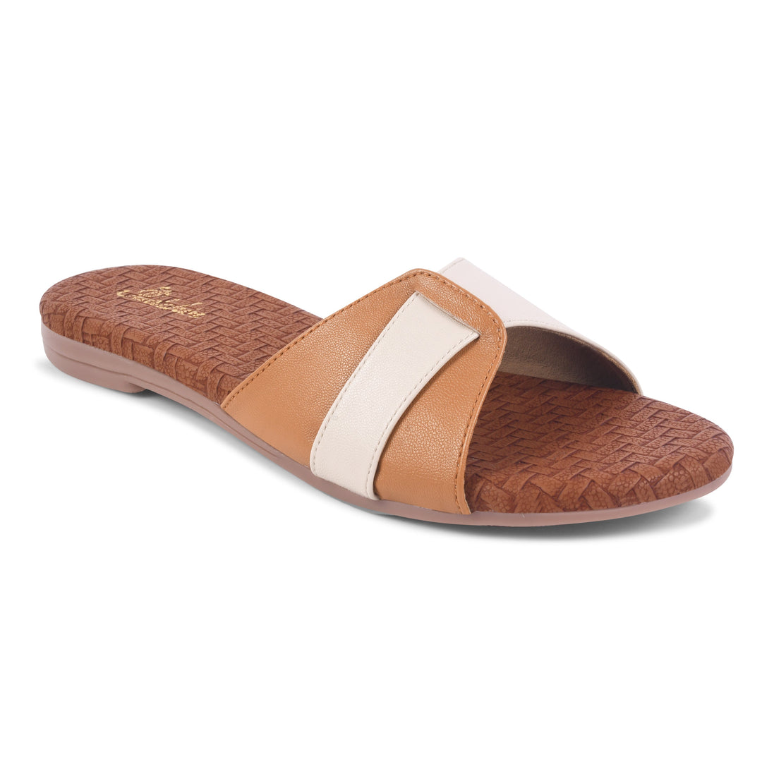 Padchin Women's Round Toe Flats | Soft Stylish Slip-On Sandals for Casual Wear