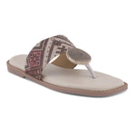Load image into Gallery viewer, Women's Toe-Ring Flat Sandals with Metallic Round Embellishment Slippers
