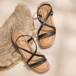 Load image into Gallery viewer, Women's Strappy Slip-On Flats Ladies Stylish Casual Slippers