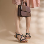 Load image into Gallery viewer, Women's Strappy Slip-On Flats Ladies Stylish Casual Slippers
