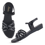 Load image into Gallery viewer, Women Cross Strap Flat Sandals