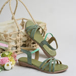 Load image into Gallery viewer, Women Cross Strap Flat Sandals