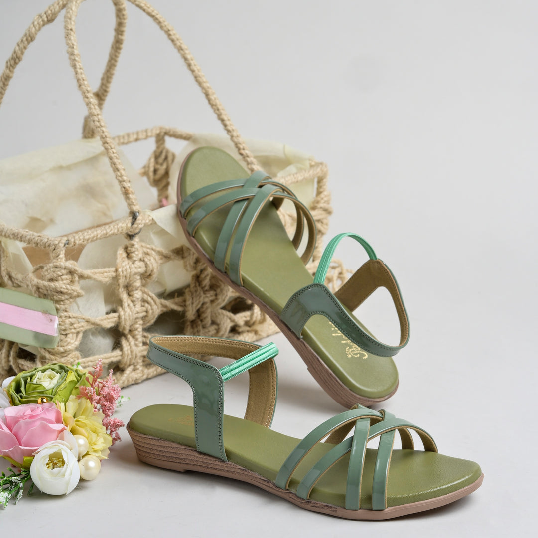 Women Cross Strap Flat Sandals