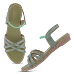 Load image into Gallery viewer, Women Cross Strap Flat Sandals