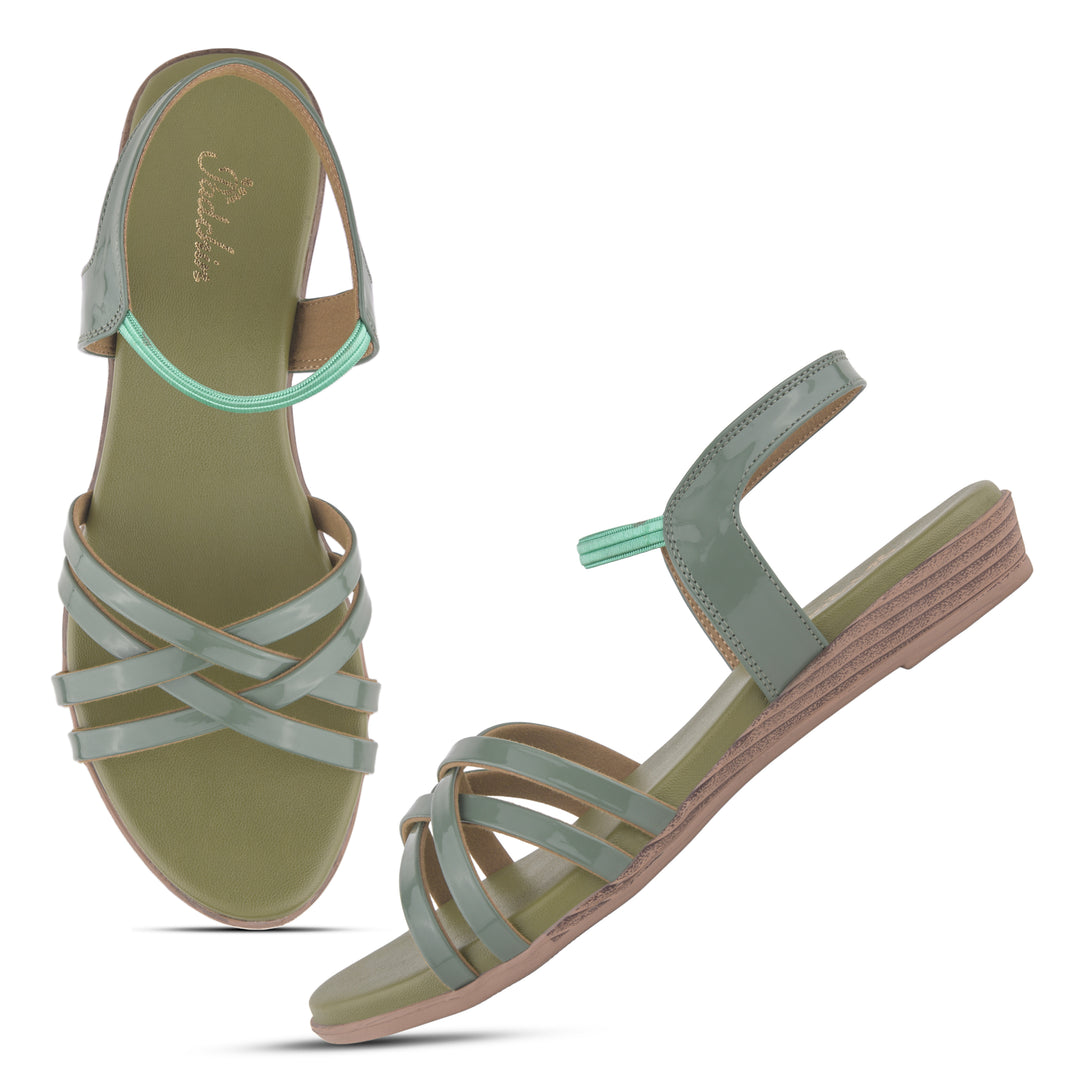 Women Cross Strap Flat Sandals