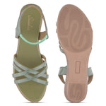 Load image into Gallery viewer, Women Cross Strap Flat Sandals