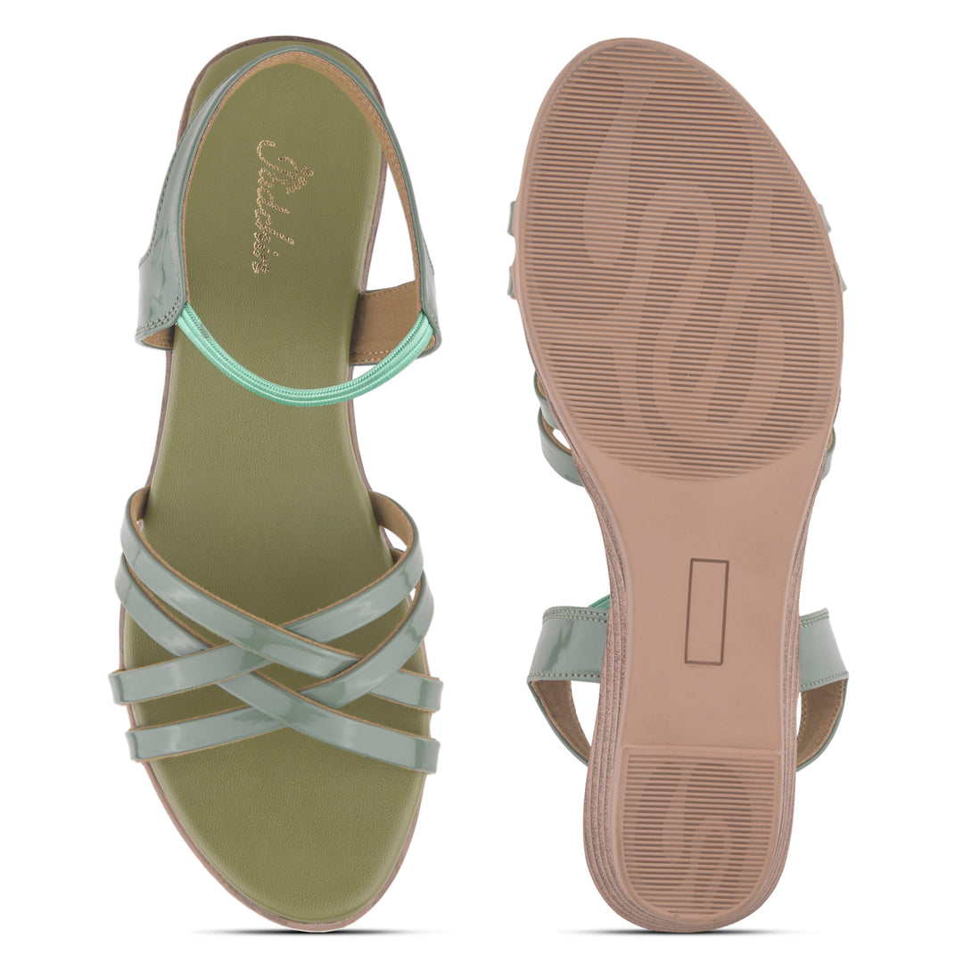 Women Cross Strap Flat Sandals