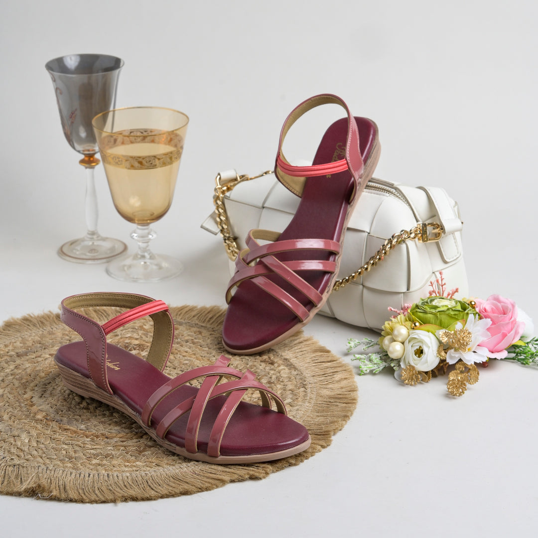Women Cross Strap Flat Sandals