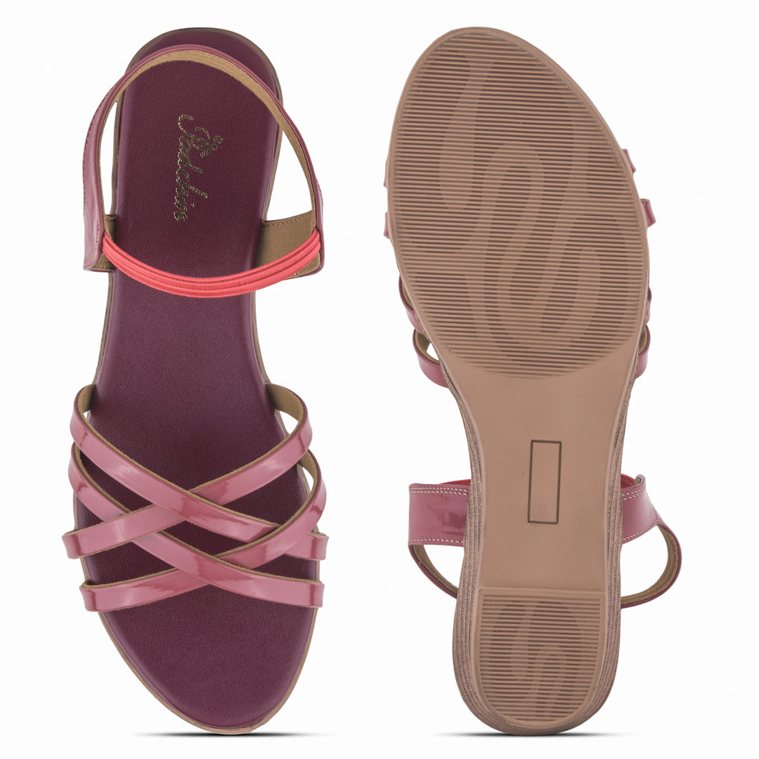 Women Cross Strap Flat Sandals