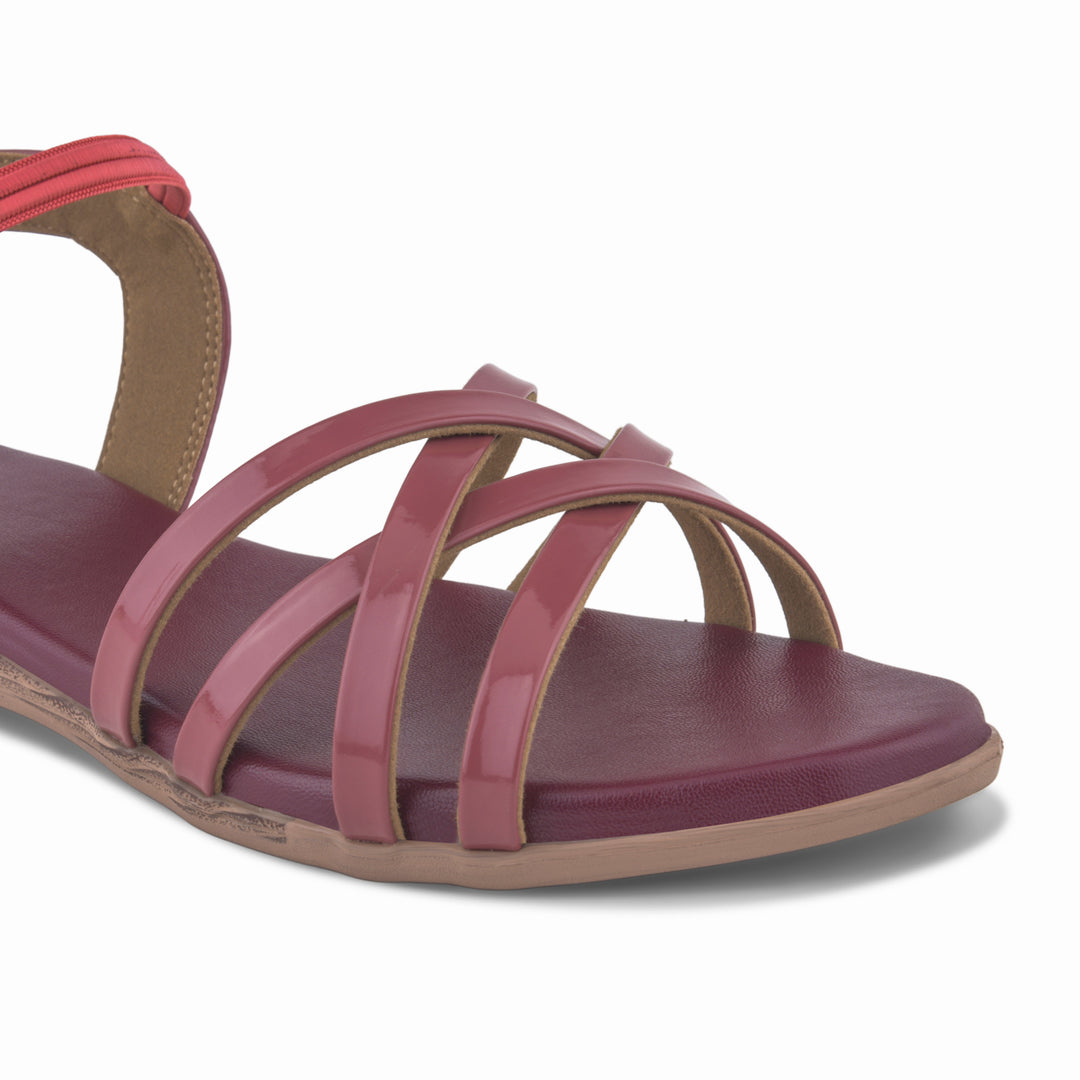 Women Cross Strap Flat Sandals