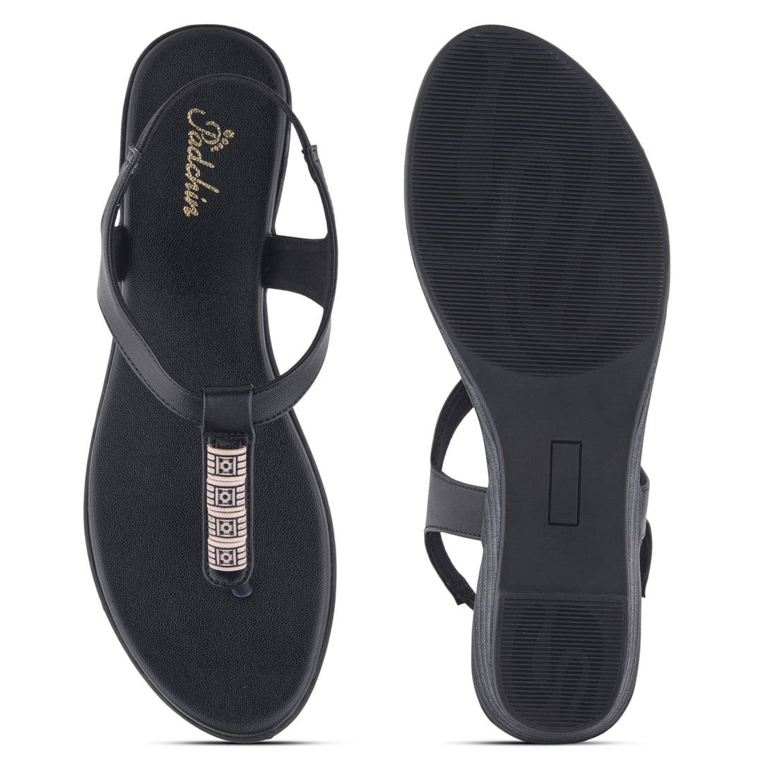 Women T Strap Flat Sandals