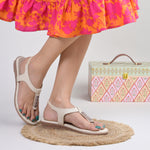 Load image into Gallery viewer, Women T Strap Flat Sandals