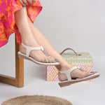 Load image into Gallery viewer, Women T Strap Flat Sandals