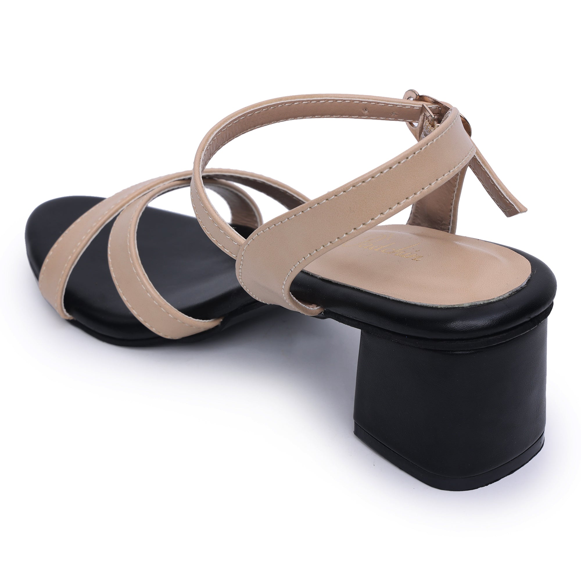 Buckle Strap Round Toe Block Heel