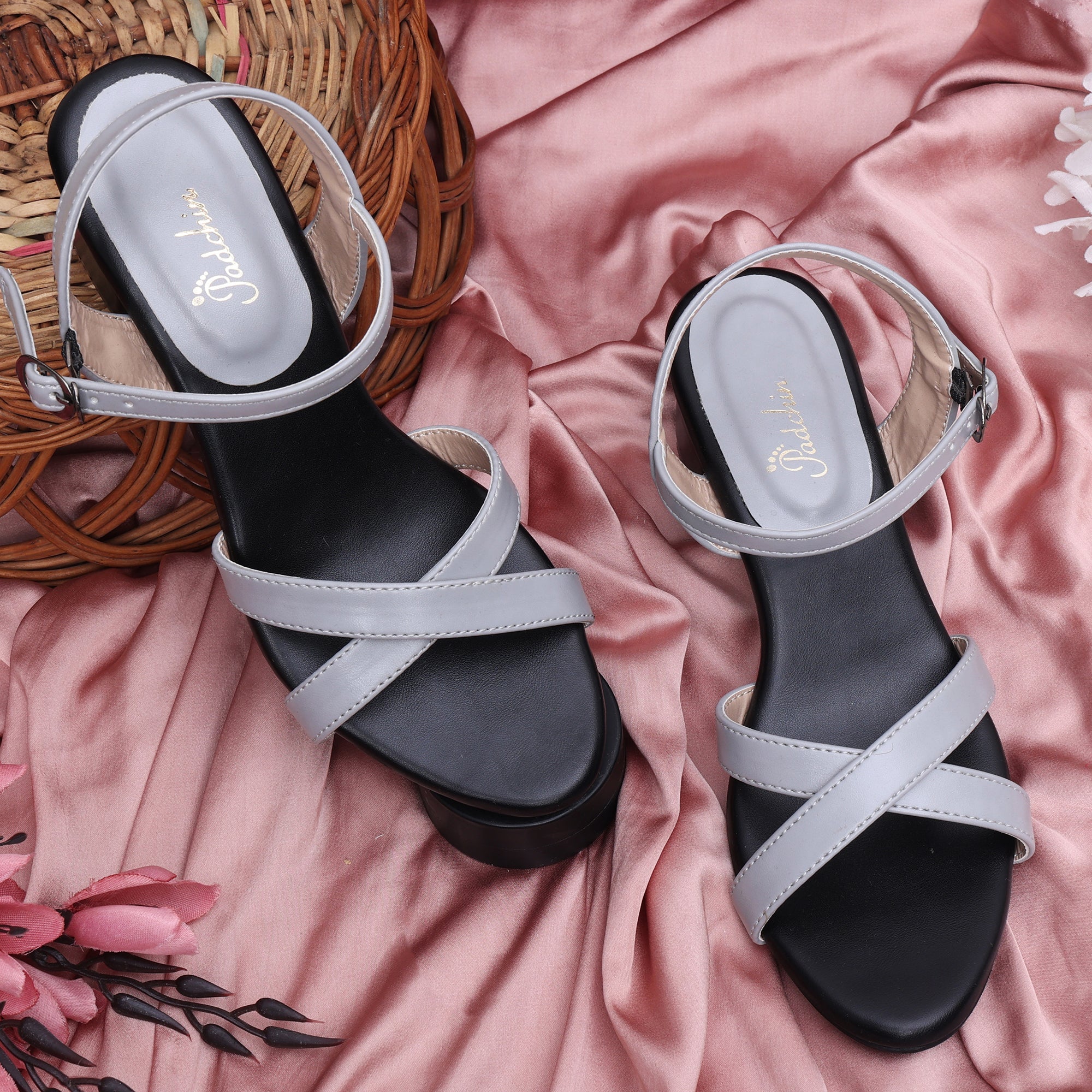 Buckle Strap Round Toe Block Heel