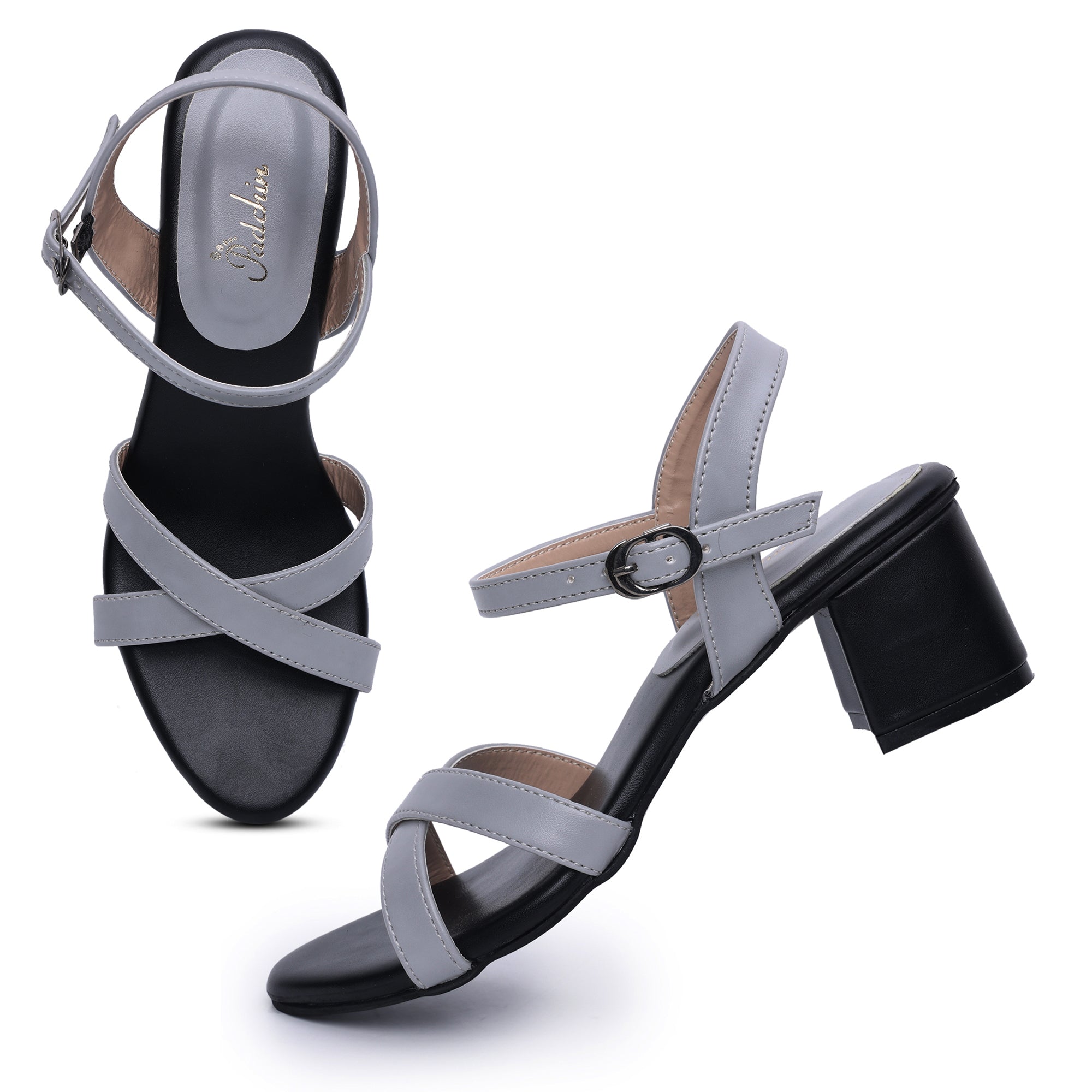 Buckle Strap Round Toe Block Heel