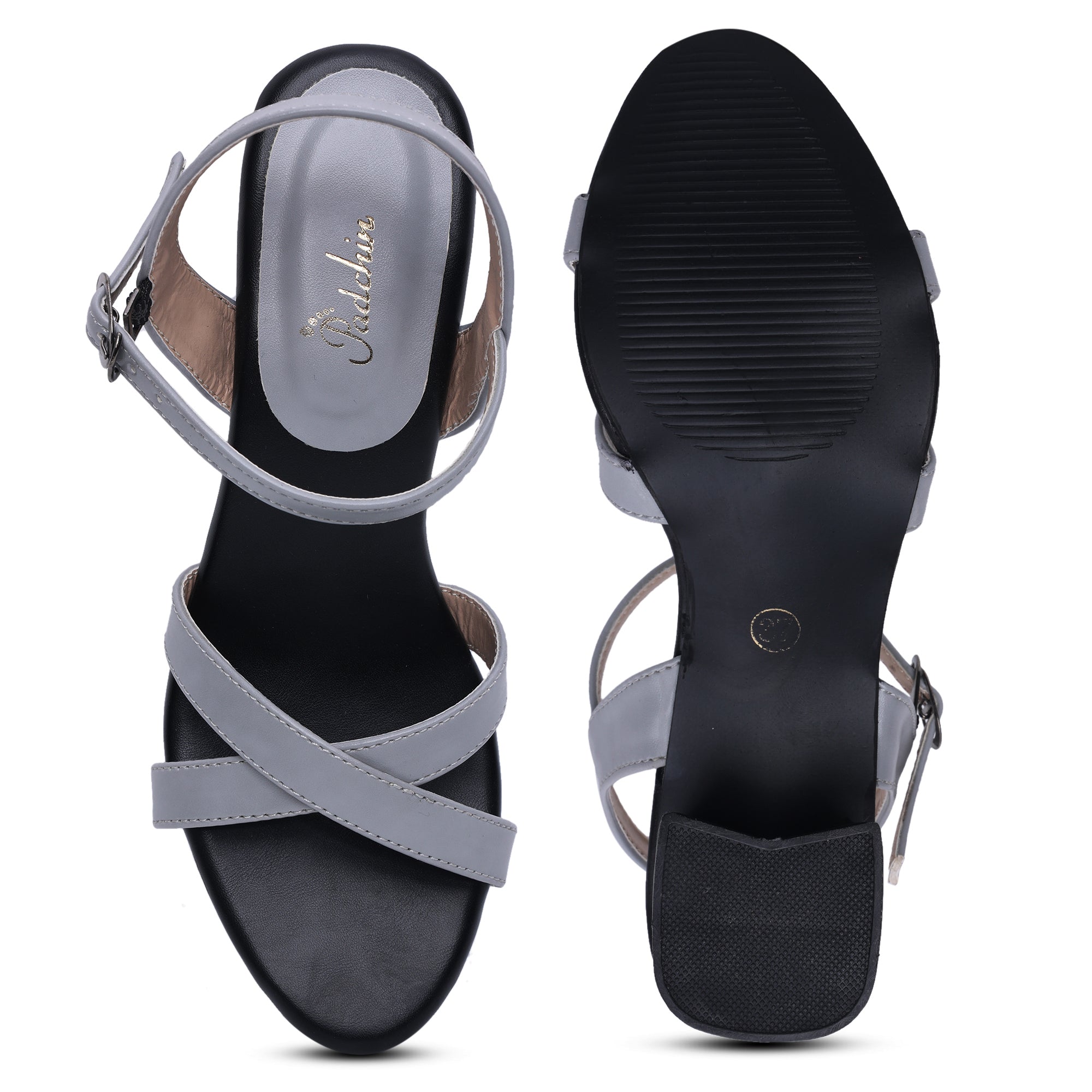 Buckle Strap Round Toe Block Heel