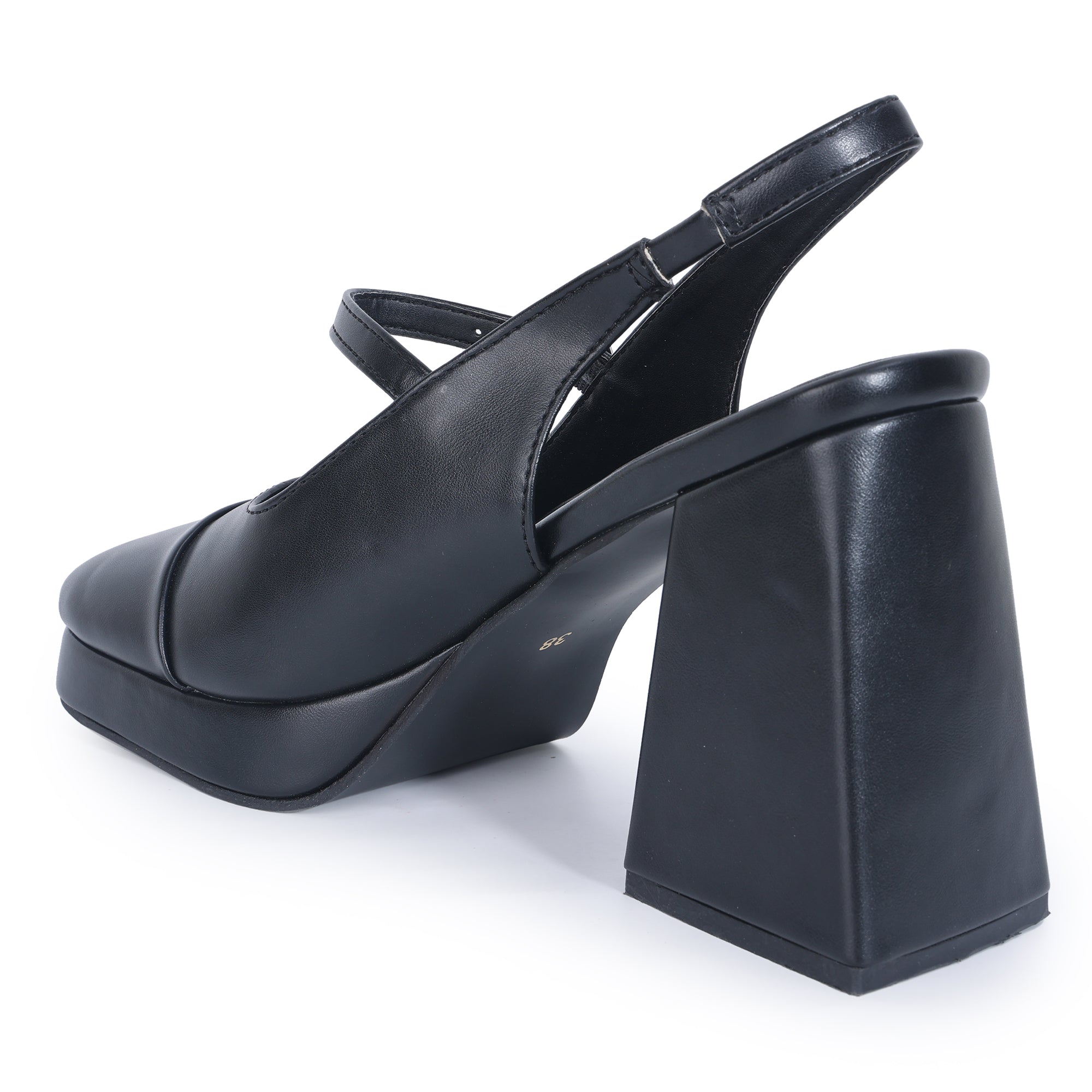 Smart Casual Buckled Squire Toe Block Heel