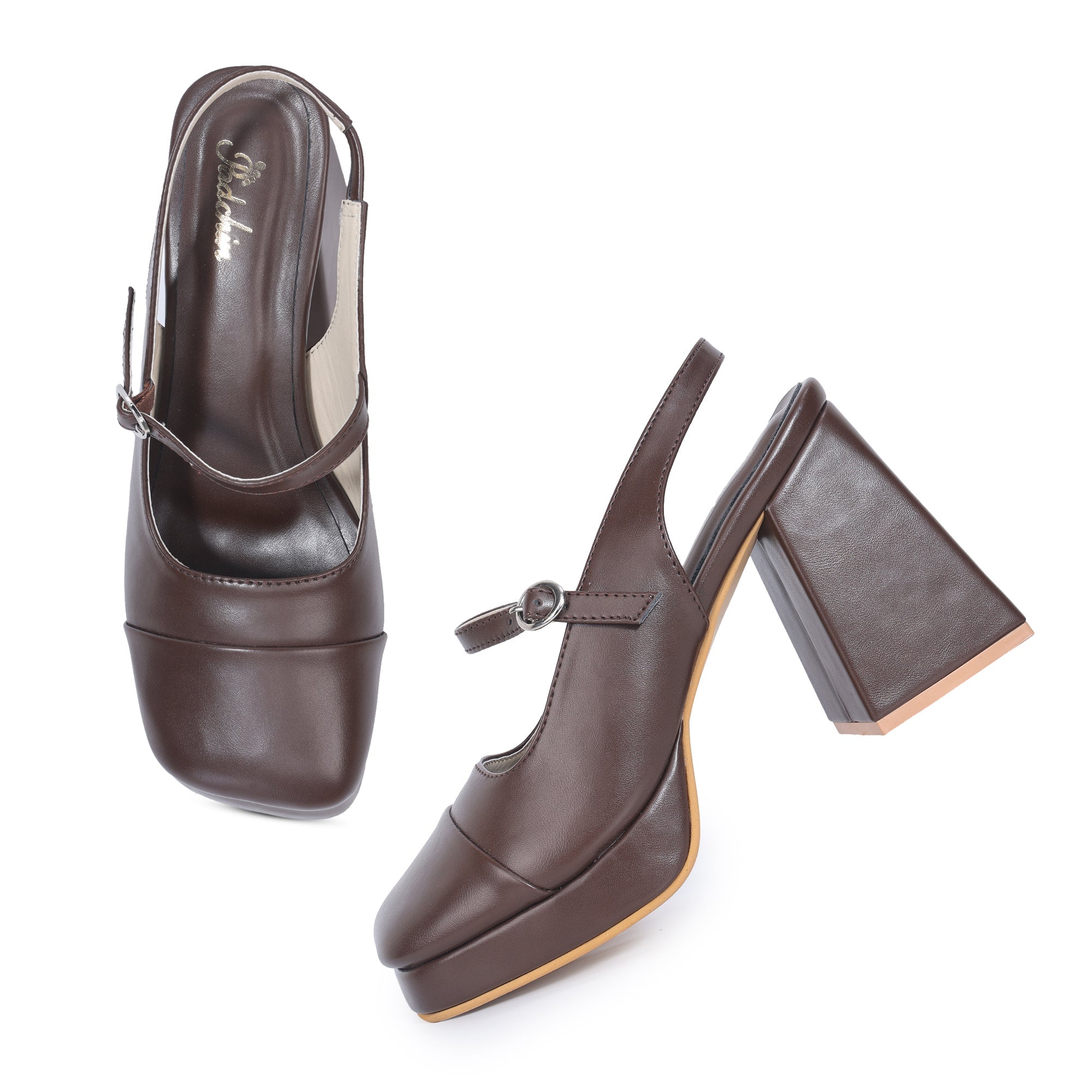 Smart Casual Buckled Squire Toe Block Heel