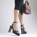 Load image into Gallery viewer, Women's Open Toe Ankle Strap Chunky Heels Sandals