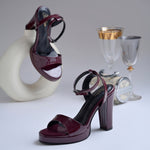 Load image into Gallery viewer, Women's Open Toe Ankle Strap Chunky Heels Sandals