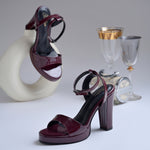 Load image into Gallery viewer, Women's Open Toe Ankle Strap Chunky Heels Sandals