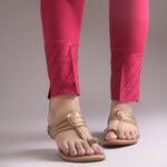 Load image into Gallery viewer, Women's Kolhapuri Style Toe Ring Flats with Metal Details Slippers