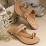 Load image into Gallery viewer, Women's Kolhapuri Flats Sandals Toe Ring Slip-On Braided Ethnic Slippers