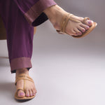 Load image into Gallery viewer, Women's Kolhapuri Flats Sandals Toe Ring Slip-On Braided Ethnic Slippers