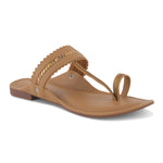 Load image into Gallery viewer, Women's Kolhapuri Flats Sandals Toe Ring Slip-On Braided Ethnic Slippers