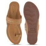 Load image into Gallery viewer, Women's Kolhapuri Flats Sandals Toe Ring Slip-On Braided Ethnic Slippers