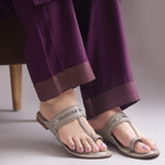 Load image into Gallery viewer, Women's Kolhapuri Flats Sandals Toe Ring Slip-On Braided Ethnic Slippers