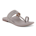 Load image into Gallery viewer, Women's Kolhapuri Flats Sandals Toe Ring Slip-On Braided Ethnic Slippers