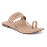 Load image into Gallery viewer, Women's Kolhapuri Flats Sandals Toe Ring Slip-On Braided Ethnic Slippers