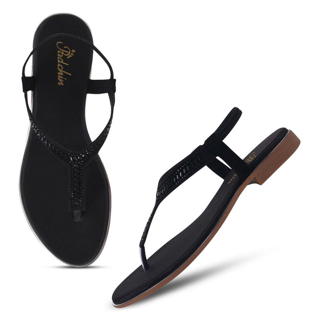 Padchin Women Flats Heel | Ladies Stylish Chappal, Embellished Slippers and Ethnic Fashion Sandals