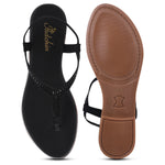 Load image into Gallery viewer, Padchin Women Flats Heel | Ladies Stylish Chappal, Embellished Slippers and Ethnic Fashion Sandals
