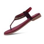 Load image into Gallery viewer, Padchin Women Flats Heel | Ladies Stylish Chappal, Embellished Slippers and Ethnic Fashion Sandals

