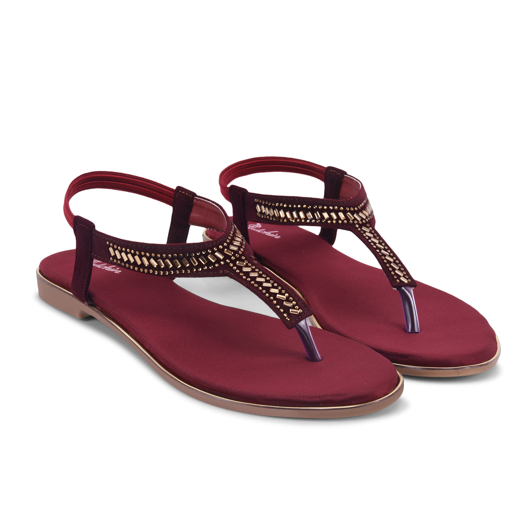 Padchin Women Flats Heel | Ladies Stylish Chappal, Embellished Slippers and Ethnic Fashion Sandals