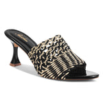 Load image into Gallery viewer, Padchin Womens Heels Knitted Open Toe Slim Heeled Mules for Casual and Formal Wear
