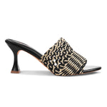 Load image into Gallery viewer, Padchin Womens Heels Knitted Open Toe Slim Heeled Mules for Casual and Formal Wear
