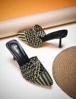 Load image into Gallery viewer, Padchin Women Slim Heel Mule Sandal Bellies | Fancy Trending and Comfortable ladies footwear
