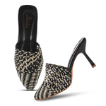 Load image into Gallery viewer, Padchin Women Slim Heel Mule Sandal Bellies | Fancy Trending and Comfortable ladies footwear
