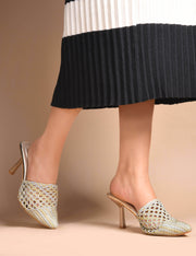 Padchin Women Slim Heel Mule Sandal Bellies | Fancy Trending and Comfortable ladies footwear