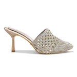 Load image into Gallery viewer, Padchin Women Slim Heel Mule Sandal Bellies | Fancy Trending and Comfortable ladies footwear
