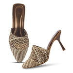 Load image into Gallery viewer, Padchin Women Slim Heel Mule Sandal Bellies | Fancy Trending and Comfortable ladies footwear
