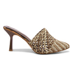 Load image into Gallery viewer, Padchin Women Slim Heel Mule Sandal Bellies | Fancy Trending and Comfortable ladies footwear
