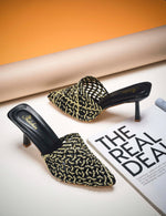 Load image into Gallery viewer, Padchin Women Stiletto Mule Heel Sandal Stylish Slip-On Slim Heels for Party, Casual, Formal Wear
