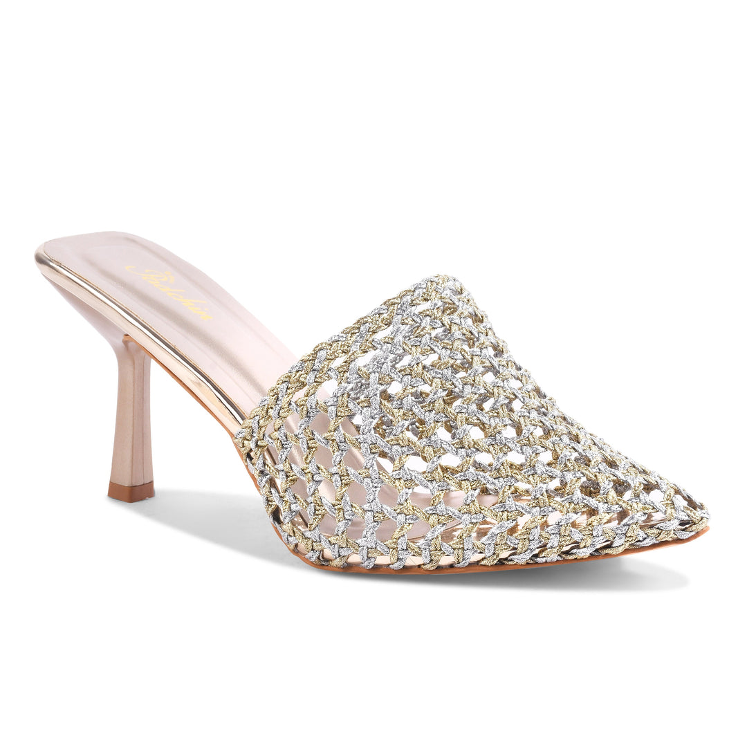 Padchin Women Stiletto Mule Heel Sandal Stylish Slip-On Slim Heels for Party, Casual, Formal Wear