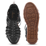 Load image into Gallery viewer, Padchin Flats Gladiator With Zip Closure For Women Sandals| High-Tops Sandal For Women
